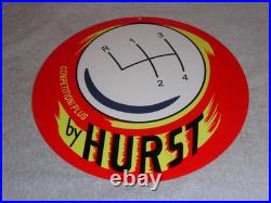 Vintage Hurst Competition Plus 4 & 5 Speed Shifter 12 Metal Gasoline & Oil Sign
