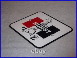 Vintage Hurst Shifter 4 5 Speed Shift Auto Racing Mascot Metal Gasoline Oil Sign