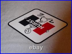 Vintage Hurst Shifter 4 5 Speed Shift Auto Racing Mascot Metal Gasoline Oil Sign