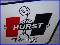 Vintage Hurst Shifter 4 5 Speed Shift Auto Racing Mascot Metal Gasoline Oil Sign