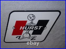 Vintage Hurst Shifter 4 5 Speed Shift Auto Racing Mascot Metal Gasoline Oil Sign