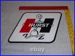Vintage Hurst Shifter 4 5 Speed Shift Auto Racing Mascot Metal Gasoline Oil Sign