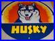 Vintage_Husky_Gasoline_dog_11_3_4_Porcelain_Metal_Service_Station_Gas_Oil_Sign_01_xn