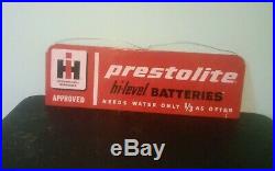 Vintage IH International Harvester Prestolite Batteries Metal Sign