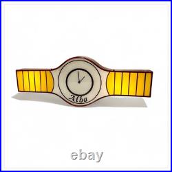 Vintage Illuminated Advertising Sign Alba 1979 Metal And Plexiglass Vintage Illuminated Advertising Sign Alba 1979 Metal And Plexiglass