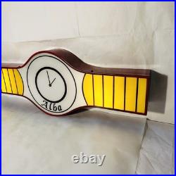 Vintage Illuminated Advertising Sign Alba 1979 Metal And Plexiglass Vintage Illuminated Advertising Sign Alba 1979 Metal And Plexiglass