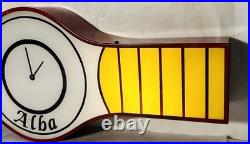 Vintage Illuminated Advertising Sign Alba 1979 Metal And Plexiglass Vintage Illuminated Advertising Sign Alba 1979 Metal And Plexiglass