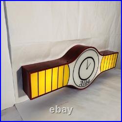 Vintage Illuminated Advertising Sign Alba 1979 Metal And Plexiglass Vintage Illuminated Advertising Sign Alba 1979 Metal And Plexiglass