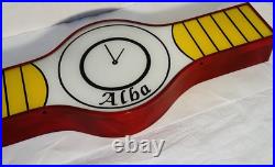 Vintage Illuminated Advertising Sign Alba 1979 Metal And Plexiglass Vintage Illuminated Advertising Sign Alba 1979 Metal And Plexiglass