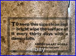 Vintage Indian Motorcycles Sign Toc Springfield Ma Painted Metal Harley Davidson