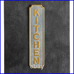 Vintage Inspired Kitchen Wall Sign Oblong Rustic Metal Farmhouse