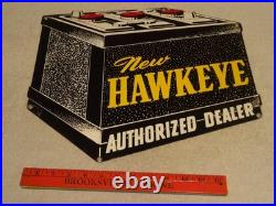 Vintage Iowa Hawkeye Auto Battery Car Truck Lg Batteries Metal Gasoline Oil Sign