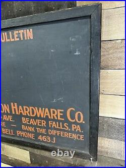Vintage Jackson Hardware Co. Bulletin Metal Sign