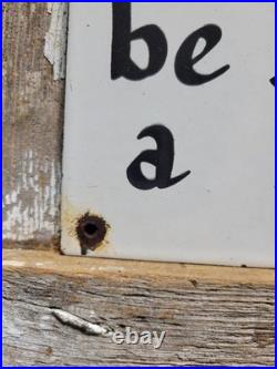 Vintage Jail Porcelain Sign Old Prison Jim Thorp Warden Penitentiary Body Search