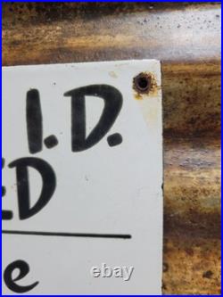 Vintage Jail Porcelain Sign Old Prison Jim Thorp Warden Penitentiary Body Search