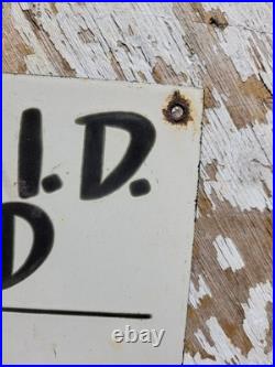 Vintage Jail Porcelain Sign Old Prison Jim Thorp Warden Penitentiary Body Search