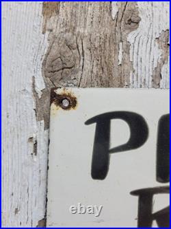 Vintage Jail Porcelain Sign Old Prison Jim Thorp Warden Penitentiary Body Search