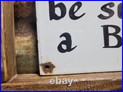 Vintage Jail Porcelain Sign Old Prison Jim Thorp Warden Penitentiary Body Search