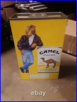 Vintage Joe Camel Cigarette Advertising Metal Sign in Store 24 Standing Ashtray