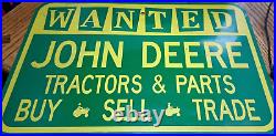 Vintage John Deere Wanted Hd Metal 18'' Sign