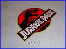 Vintage Jurassic Park Die-cut Dinosaur T-rex 12 Metal Movie 3 Gasoline Oil Sign