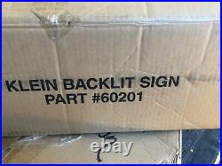 Vintage KLEIN BICYCLE Backlighted Fluorescent Metal Sign 28.5 x 9