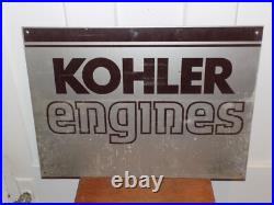 Vintage Kohler Engines Double Sided Heavy Metal Sign
