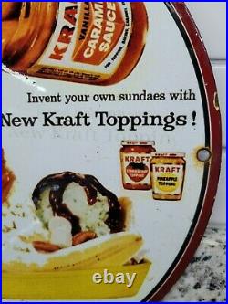 Vintage Kraft Phenix Porcelain Metal Sign Food Store Grocery Oil Gas Station