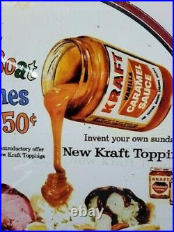 Vintage Kraft Phenix Porcelain Metal Sign Food Store Grocery Oil Gas Station