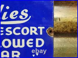 Vintage Ladies Without Escort Not Allowed At Bar Porcelain Sign Old Restaurant