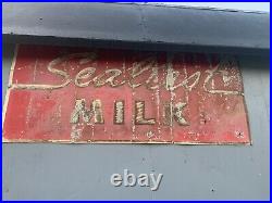 Vintage Large Metal Sealtest Milk Sign GAS OIL SODA COLA 49 X 21 Great Patina