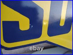 Vintage Large Rare Sunoco Gasoline Arrow 3ft Porcelain Metal Sign Automobile