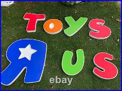 Vintage Large Toys R Us Store Shop Sign Signage Metal Letters Babies R Us