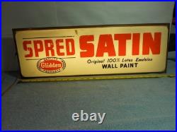 Vintage Lighted Spread Satin Latex Wall Paint Adv Sign Plastic Metal Base L400