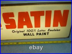 Vintage Lighted Spread Satin Latex Wall Paint Adv Sign Plastic Metal Base L400