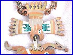 Vintage Los Castillo'METALES CASADOS' Handcrafted Eagle and Warrior Necklace