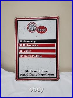 Vintage METAL HOOD ICE CREAM DAIRY COW MILK FOOD CAFE MENU MAGNET DISPLAY SIGN