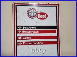 Vintage METAL HOOD ICE CREAM DAIRY COW MILK FOOD CAFE MENU MAGNET DISPLAY SIGN