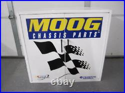 Vintage MOOG Chassis Parts Metal Wall Cabinet NASCAR Advertising Garage