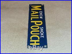 Vintage Mail Pouch Smoke Chew 12 Porcelain Metal Tobacco Gas Oil Door Push Sign