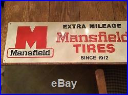 Vintage Mansfield Tire 1976 Metal Sign