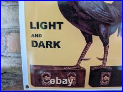 Vintage Mayo's Plug Light Dark Pipe Tobacco Porcelain Metal Gas Sign 13 X 16.5