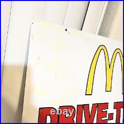 Vintage McDonald's Logo Original Rare Drive Thru Sign 24 X 17.5 Metal Tin