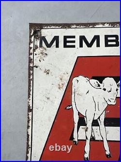 Vintage Member Eastern Metal Advertising Farm Sign