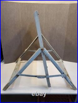 Vintage Men Working Folding Metal Sign, 2 Sided, Heavy Duty, Highway Maintenance