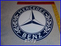 Vintage Mercedes Benz Luxury Car Truck 12 Porcelain Metal Suv Gasoline Oil Sign