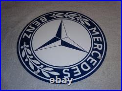 Vintage Mercedes Benz Luxury Car Truck 12 Porcelain Metal Suv Gasoline Oil Sign
