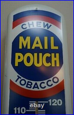 Vintage Metal 39 Mail Pouch Chewing Tobacco Thermometer in Box