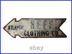 Vintage Metal Arrow Sign Neffi Clothing Atlantic Iowa