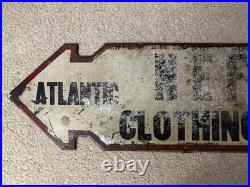 Vintage Metal Arrow Sign Neffi Clothing Atlantic Iowa
